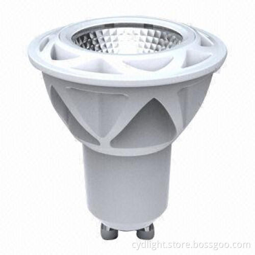 LED Ra90 GU10 470lm Dimmable COB Spotlight Bulb with 2,550-2,850K Color Temperature